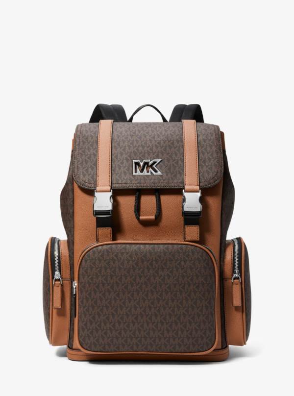 Panske Batohy Michael Kors Cooper Logo and Faux Leather Hnede - Tasky Michael Kors Vypredaj | GRLMW-7206